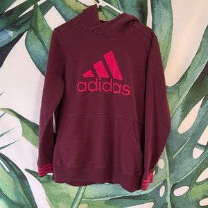 adidas maroon hoodie